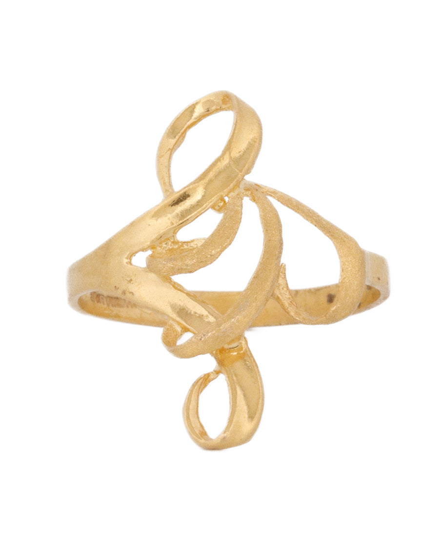 22K Gold Abstract Swirl Ring – 2.2g | Bigeasy Jewellers